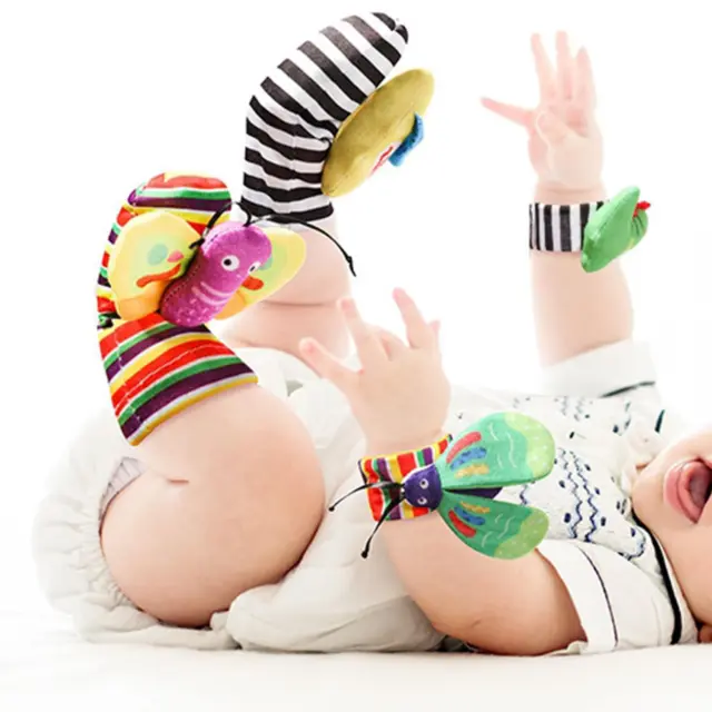 Baby Wrist Foot Rattle Socks Cute Animal Wrist Rattles for Newborn Babies Gifts