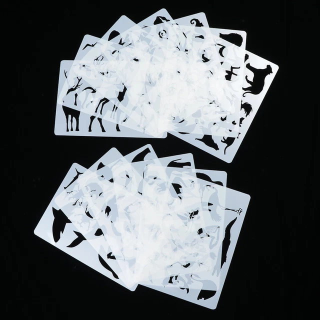 Set 20 Stencil Creature Oceaniche 13x13 Cm - Sirene, Delfini, Stelle Marine Per Decorazioni - Foto 11