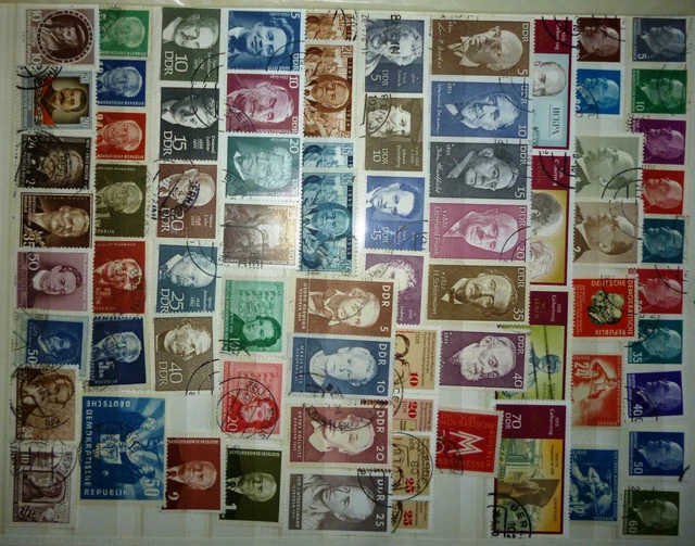 DDR,gestempelt,Postfrisch,1951-1990, Karl Marx,Sammlung,Lot,Wasserzeichen,Michel