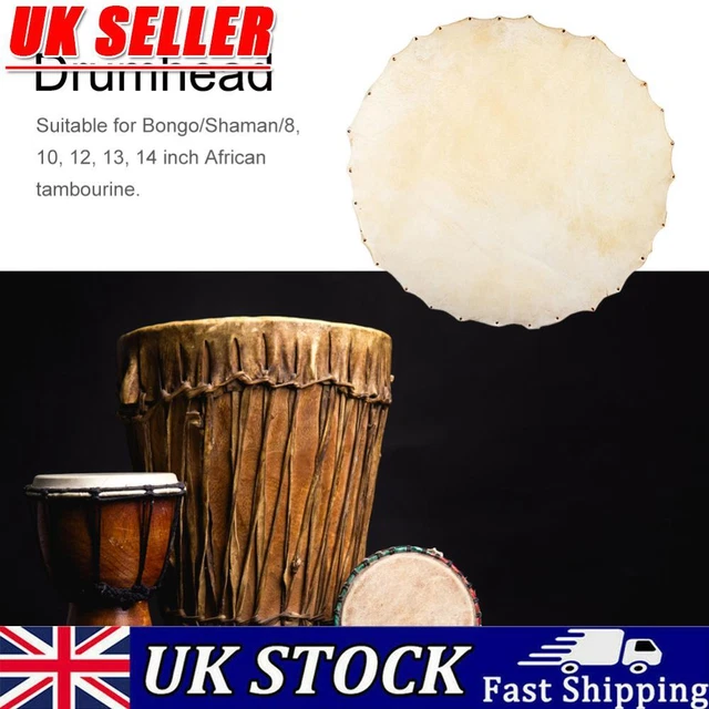 Drum Goat Skin Head for African Tambourine Percussion Drum Part (Diameter 370mm)