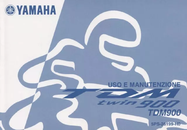 MANUALE LIBRETTO USO e MANUTENZIONE YAMAHA TDM 900 (2002) PDF scan in Italiano