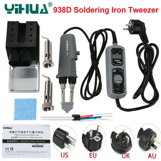 YIHUA Portable Hot Tweezer 938D Soldering Iron Kits Welding Tools Solder Station