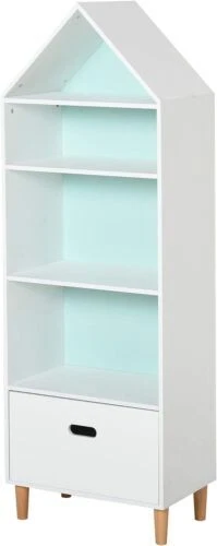 Librería de madera HOMCOM niños niños con cajón muebles de dormitorio 50 x 30 cm