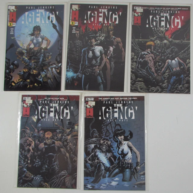 Agency Lot of 5 #1,1B,2,3,5 Top Cow 2001 Comic Books 1st Print High Grade