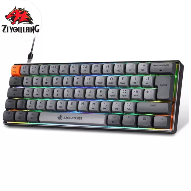 MAGIC-REFINER MK21 UK Layout 60% Mechanical Gaming Keyboard Dye-Sublimation  PBT