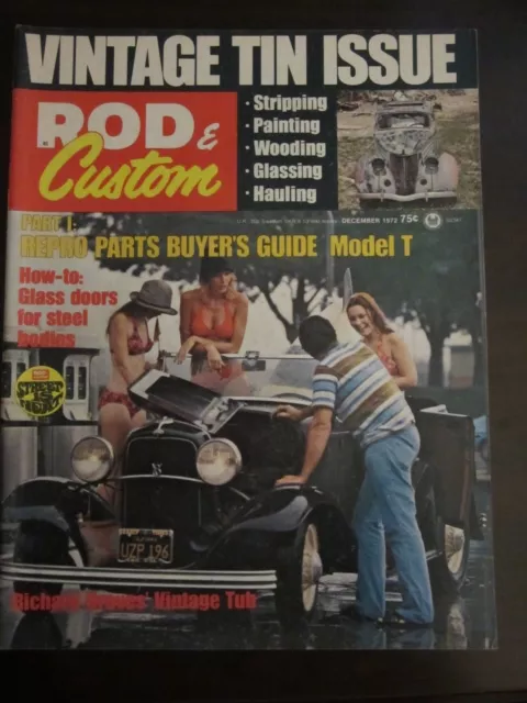 Rod & Custom Magazine December 1971 Vintage Tin Issue Repro Parts Buyer Guide AL