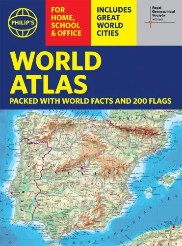 Philip's RGS World Atlas (A4): with Global Cities, Facts and Flags (Philip's