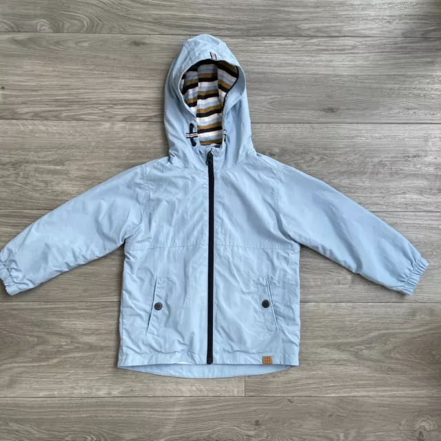 Next Boys Lightweight Rain Coat Jacket With Hood Light Blue Age 3-4 Years