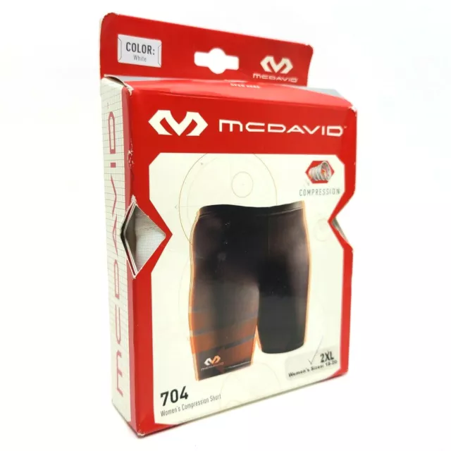 McDavid 704 Womens Compression Shorts hDc Moisture Management - (White 2XL)