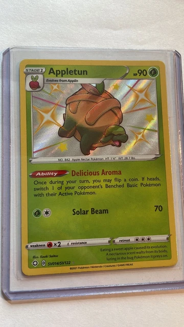 Pokémon TCG Appletun Shining Fates SV014/SV122 Holo Shiny Holo Rare
