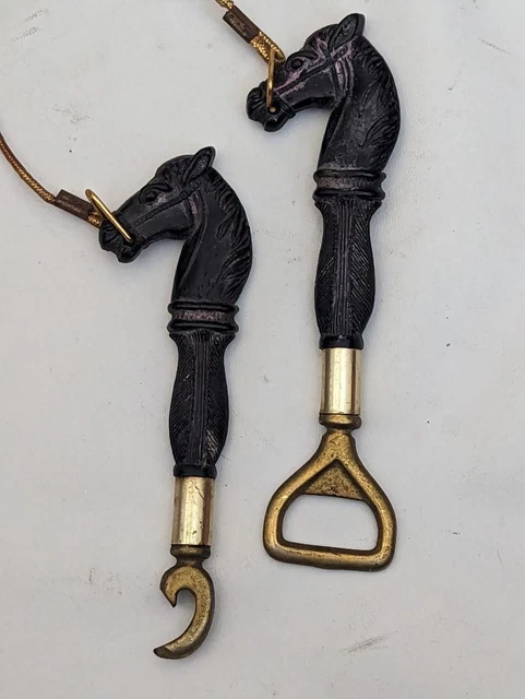 Horse head Bottle opener set Plastic and Brass used