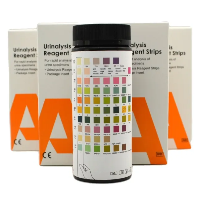 100 Urine Test Strip - 10 pad - UTI Ketone Blood Sugar Protein White Cell + More