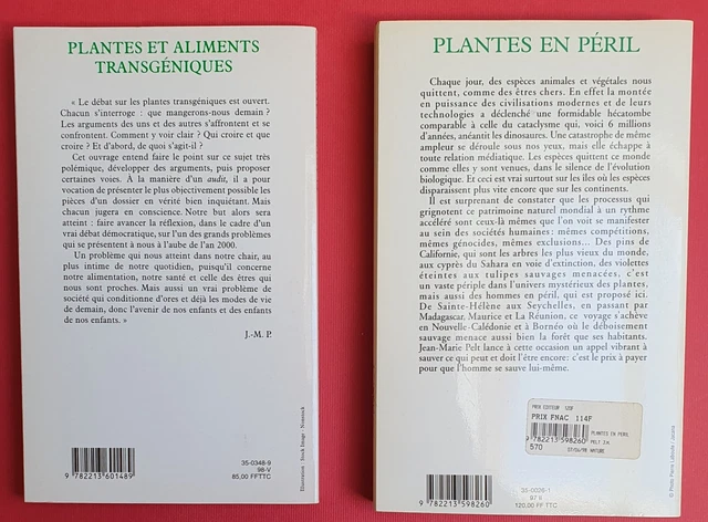 JEAN MARIE PELT Plantes En Peril Aliments Transgeniques EUR 4,00