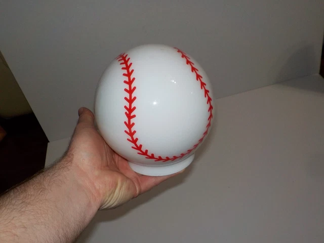 6” Glass Baseball Globe Light Diffuser Lamp Shade Fixture