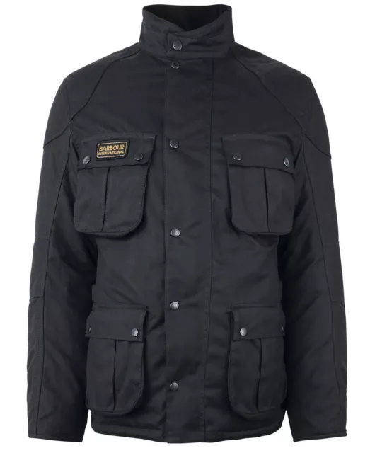 Barbour International Hiver Lockseam Wax Blouson Noir