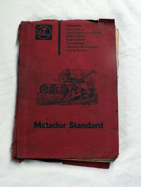 Ersatzteilliste CLAAS Matador Standard , Mähdrescher Ersatzteilkatalog 1965