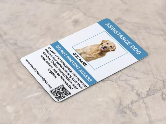 Assistenzhund / Servicehund / UK Law Card mit QR & Schlüsselband - schnell UK kostenloser Versand 2