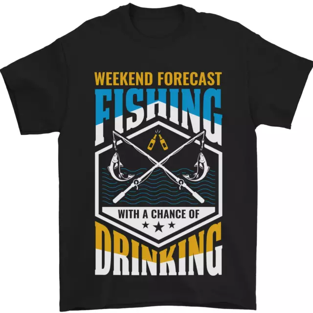 Weekend Fishing Funny Alcohol Beer Mens T-Shirt 100% Cotton