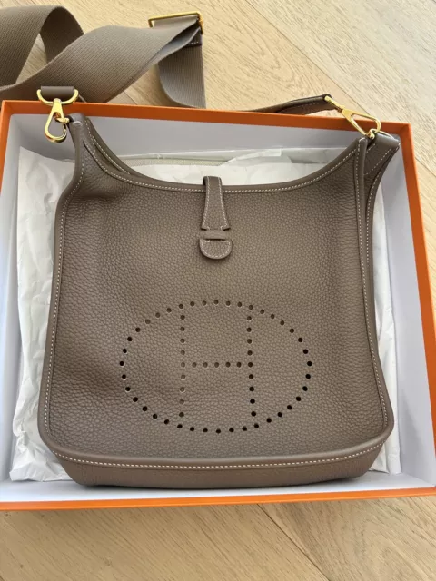 HERMES EVELYNE III PM Etoupe Gold hardware Clemence leather $2,750.00 -  PicClick