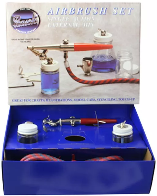 Paasche F#1 Airbrush Set including hose and bottles