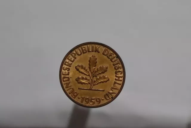🧭 🇩🇪 Germany Federal 2 Pfennig 1959 F High Grade B53 #29 K8494