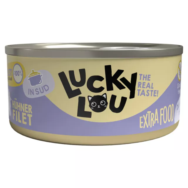 Lucky Lou Extrafood Hühnerfilet Dans Sud 70 G, Nourriture pour Chat, Neuf