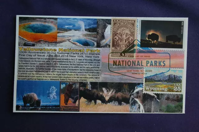 Combo timbres des parcs nationaux de Yellowstone FDC grenouille taureau Sc#5080n 09514 W#897,2444