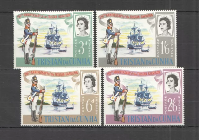 Ft176 1966 Tristan Da Cunha Sailing Ships Tristan Garrison #96-99 1Set Mnh