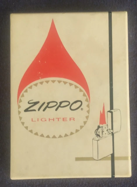 Vintage Empty Zippo Lighter Box No. 200 Brush Finish Box Only / Insert 2