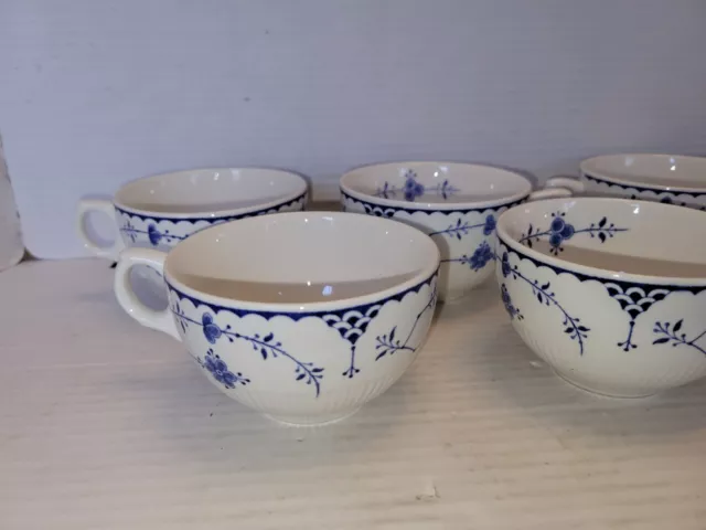 Franciscan Denmark English Ironstone Teacup Floral Blue (8cups) preowned 