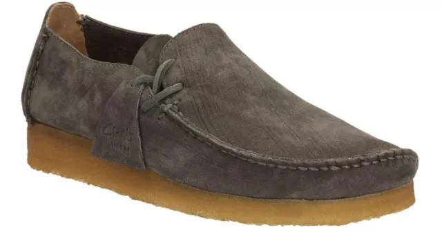 Clarks Originals Mens ** Wallabees Lugger Charcoal Lea  L Shape ** UK 7 / US 8 G