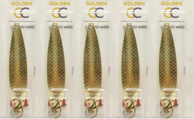 5 X 28g TOBY HOLOGRAPHIC Salmon Pike Lure Spinner, top sell