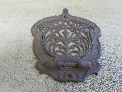 Vintage Cast Iron Mail Box Door Wall Mount Ornate Parts Architectural Salvage