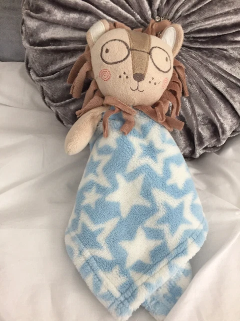 Jainco Blue Lion Comforter Soft Toy Star Blankie Doudou