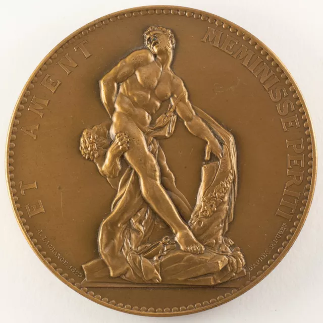 Médaille Statue de Milon de Crotone - Pierre Puget - Signée par Jean Lagrange