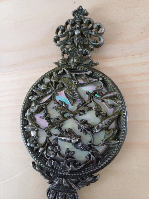 Ancien miroir face à main et 2 brosses, argent 800 (Gebraucht) in