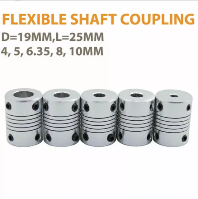 4,5, 6.35, 8, 10mm Flexible Coupling Shaft Coupler Motor CNC 3D Printer Stepper 3