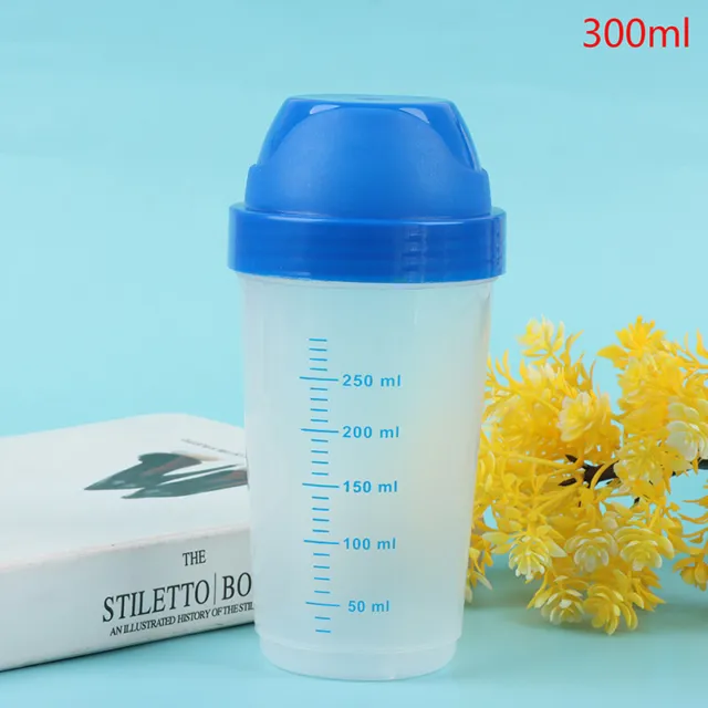 Botella agitadora de 300 ml botella mezcladora de proteína de batido creativa taza batida❤URUKA bl
