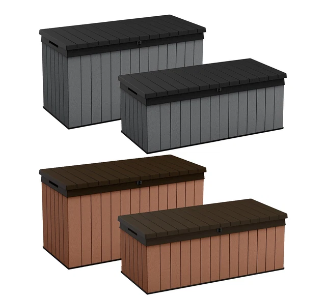 KETER STORAGE BOXES "Darwin", pillowbox pads chest box garden box £145.