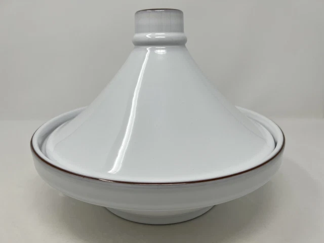 GRANERO DE CERÁMICA Marroquí Terracota TAGINE Cerámica Blanca Esmaltada Hecha en Portugal