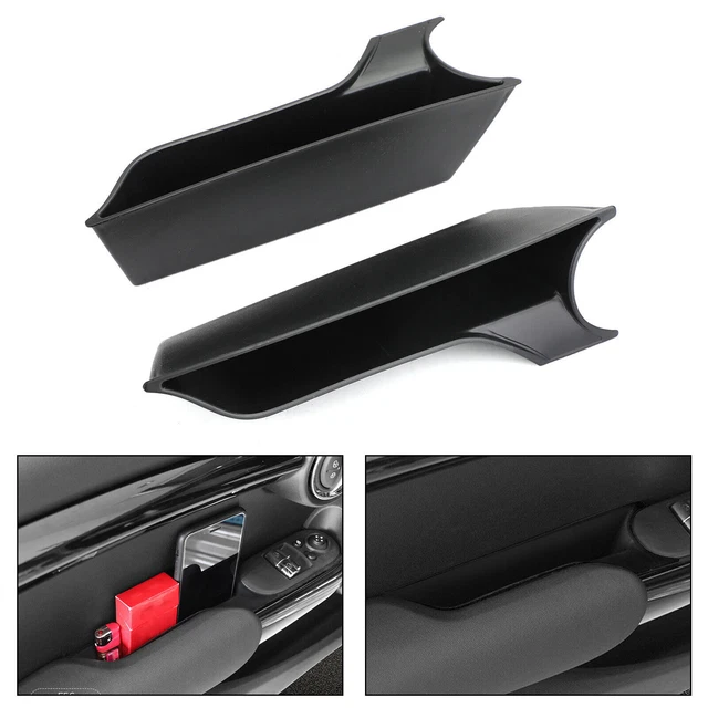 Lot De 2 Boîtes De Rangement Pour Portes Mini Cooper F56 - Accoudoir Porte Avant - ABS Noir - Installation Facile