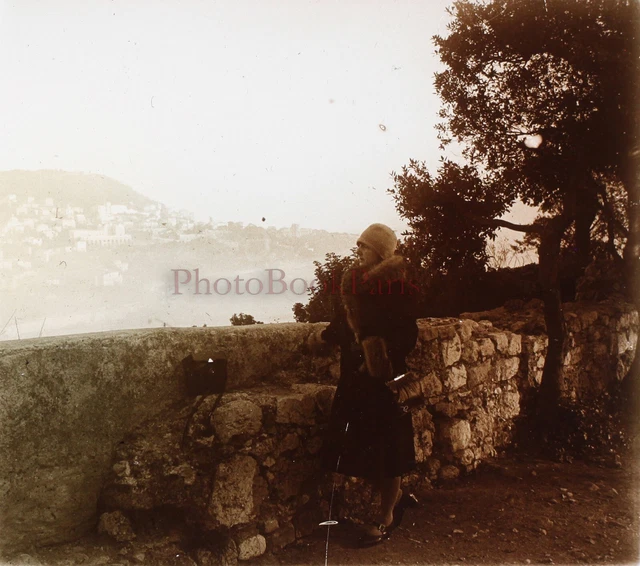 FRANCE women's fashion c1925 photo stereo glass plate VR22L29n25   