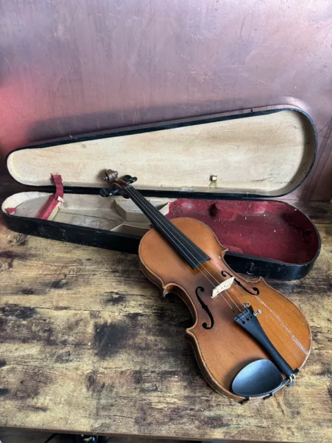 1900s Vintage Antique 4/4 Violin Nicolaus Amatus 1634 w/ 1 Piece back