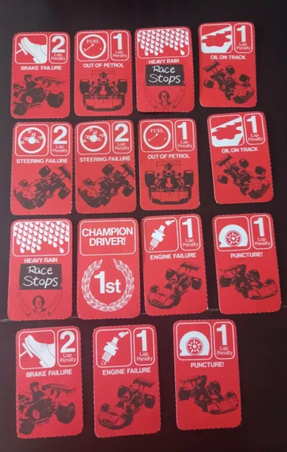 15 Cartes de pénalisation pour circuit de voitures électrique SCALEXTRIC 1/32e