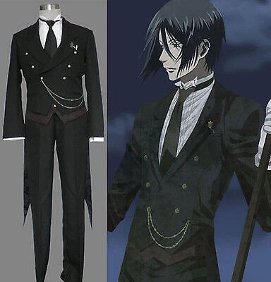 Kuroshitsuji Black Butler Sebastian Michaelis Cosplay Costume Set Suit