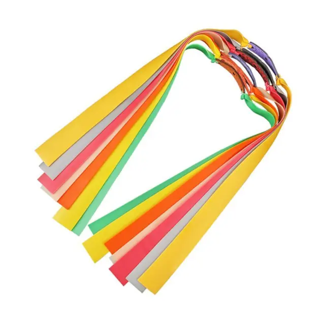 10X Flat Elastic Rubber Band Outdoor Slingshot Replacement New Catapult E9H2