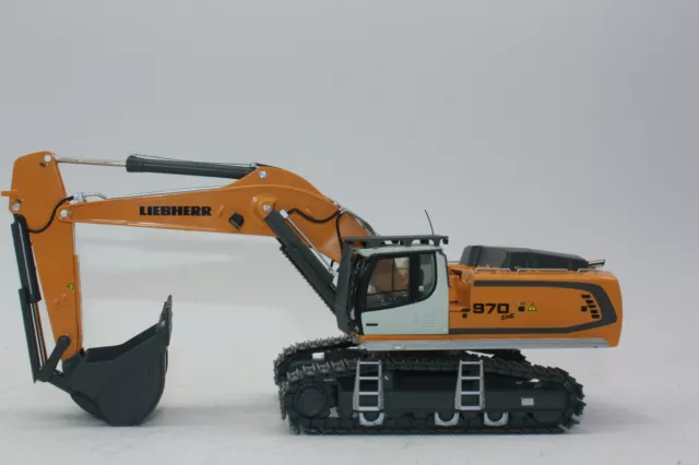 Wsi 64-2002 Facelift Liebherr R 970 Jaune Pelles sur Chenilles Sme 04-1047 1:50