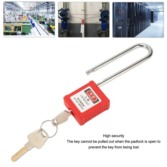 Lucchetto di sicurezza antiruggine blocco isolamento etichetta rosso isolamento energetico impatto