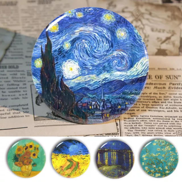 Painting by Vincent van Gogh Pin Badge Art Button 58mm/2.2" Tin Badge Sunflowers