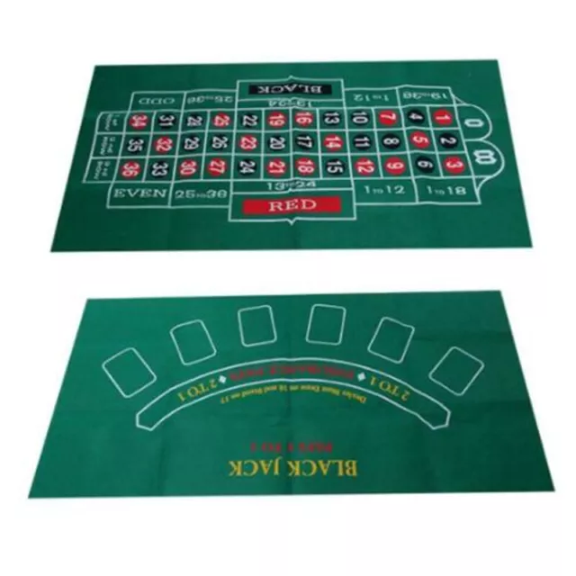 GMC Deluxe 900mm x 1800mm x 4mm Roulette Table Top Casino Mat Board Cloth